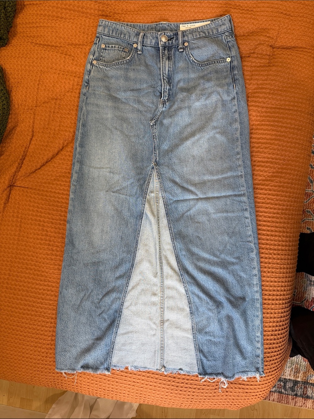rag & bone women’s denim long skirt